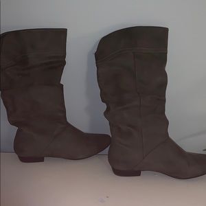 Gray boots